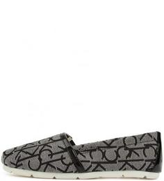 Серые слипоны из текстиля Calvin Klein Jeans