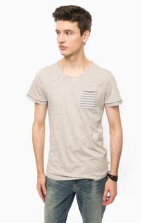 Хлопковая футболка с карманом Tom Tailor