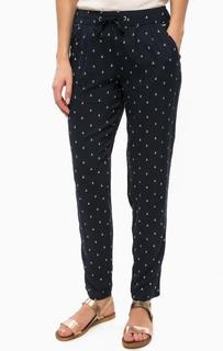 Зауженные синие брюки из вискозы Tom Tailor Denim