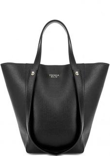 Кожаная сумка с короткими и длинными ручками Tosca BLU