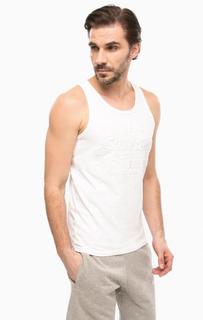 Белая хлопковая майка Superdry
