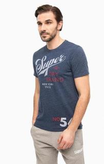 Синяя футболка с круглым вырезом Superdry