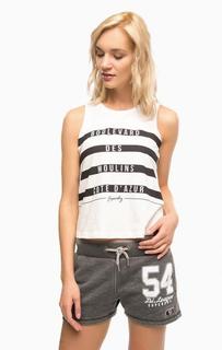 Белый топ в полоску Superdry
