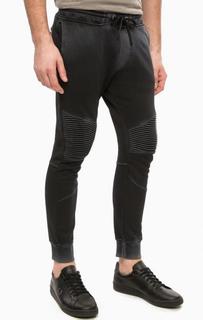 Синие зауженные брюки в спортивном стиле Replay