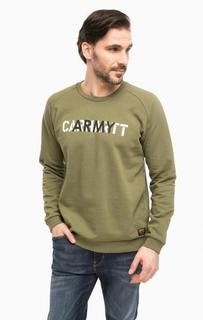 Свитшот цвета хаки с принтом Carhartt WIP