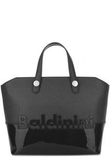 Кожаная сумка с лаковыми вставками Baldinini
