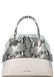 Кожаная сумка с выделкой под рептилию Cromia