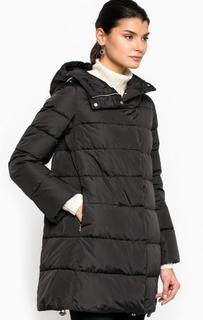 Удлиненный черный пуховик из полиамида add