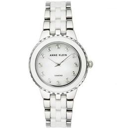 Часы с браслетом из металла и керамики Anne Klein