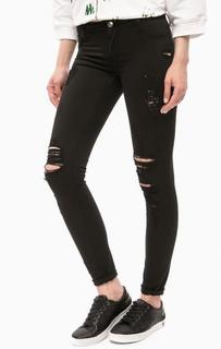 Черные зауженные джинсы скинни MET