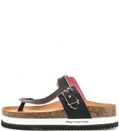 Черные сандалии на толстой подошве Fornarina