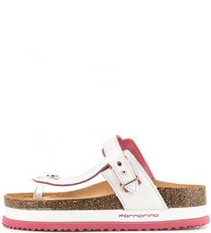 Белые сандалии на толстой подошве Fornarina