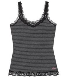 Майка в полоску с кружевной отделкой Dkny
