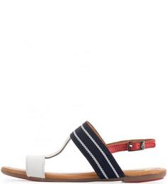 Кожаные сандалии с текстильной вставкой S.Oliver