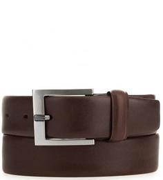 Коричневый ремень из натуральной кожи Sergio Belotti