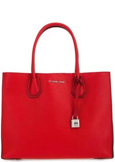 Кожаная сумка с двумя отделами Michael Michael Kors