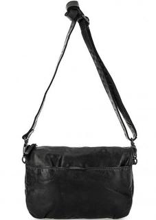 Черная кожаная сумка через плечо Gianni Conti