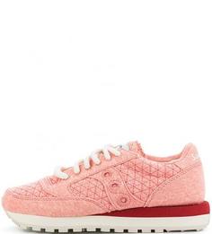 Розовые текстильные кроссовки Saucony