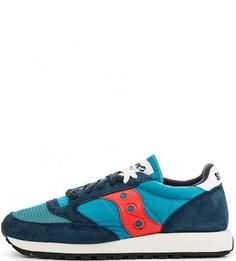 Текстильные кроссовки с замшевыми вставками Saucony