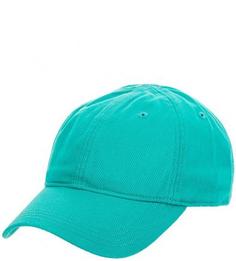 Бирюзовая бейсболка из хлопка Lacoste