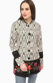Хлопковое пальто с цветочным принтом Desigual