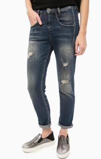 Рваные джинсы с заломами и потертостями Fornarina