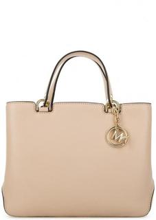 Кожаная сумка с короткими ручками и съемным плечевым ремнем Michael Michael Kors