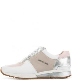 Кожаные кроссовки на танкетке Michael Michael Kors