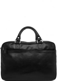 Черная кожаная сумка на молнии с двумя ручками Picard