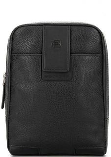 Маленькая кожаная сумка на молни Piquadro