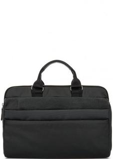 Вместительная черная сумка из текстиля Piquadro