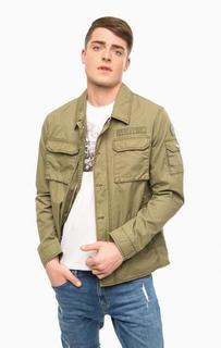 Куртка из хлопка цвета хаки S.Oliver