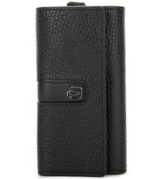 Черная кожаная ключница Piquadro