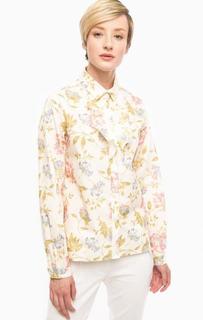 Рубашка молочного цвета с цветочным принтом Pennyblack