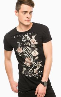 Хлопковая футболка с принтом Religion