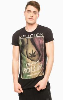 Хлопковая футболка с круглым вырезом Religion