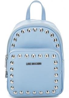 Маленький рюкзак с металлическим декором Love Moschino