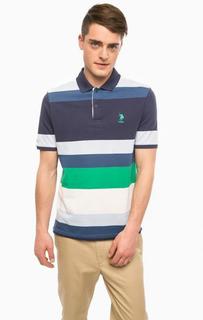 Хлопковая футболка поло в полоску U.S. Polo Assn.