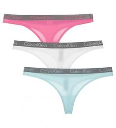 Комплект из трех хлопковых трусов-стрингов Calvin Klein