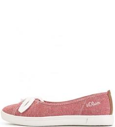 Текстильные балетки со шнуровкой S.Oliver