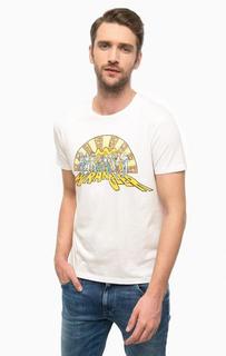 Белая футболка с принтом Wrangler