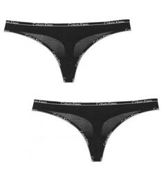 Комплект из двух хлопковых трусов-стрингов Calvin Klein