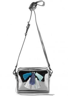 Маленькая серебристая сумка через плечо Rebecca Minkoff