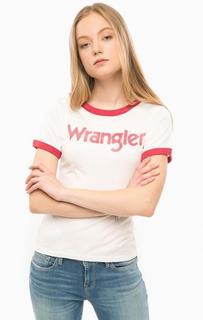 Белая футболка с принтом Wrangler