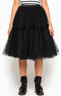 Пышная черная юбка из полиэстера Glamorous