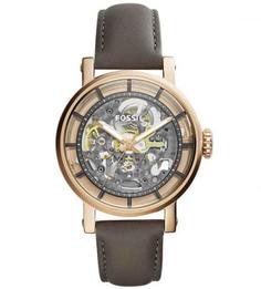 Механические часы с кожаным браслетом Fossil