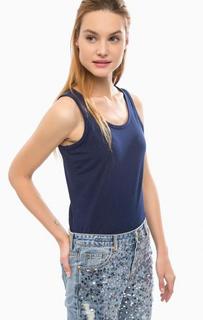 Синяя майка из хлопка Silvian Heach