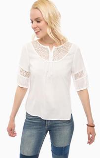Белая блуза с кружевными вставками Sugarhill Boutique