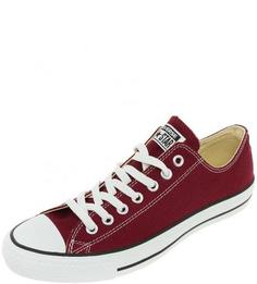 Бордовые текстильные кеды Converse