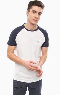 Белая хлопковая футболка Tom Tailor Denim